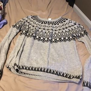 2/$10 Gray Fairisle Sweater